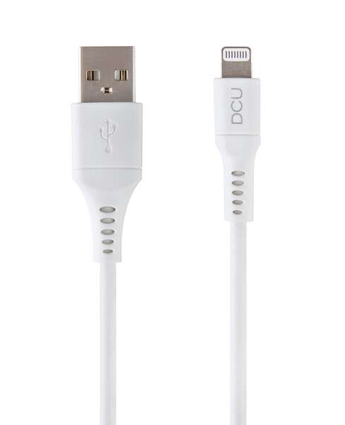 DCU Tecnologic Cable Lightning - 1m - Conector C89 - Conductor de Cobre - Color Blanco 1 pieza(s)