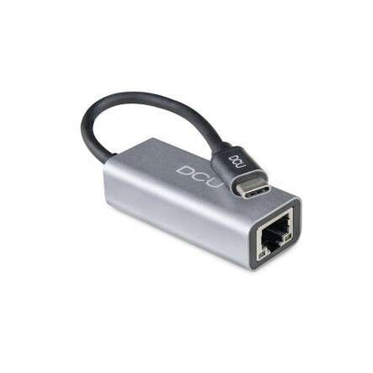 DCU Tecnologic Adaptador USB C - RJ45 Gigabit Ethernet 1000Mbps - Color Metal 1 pieza(s)