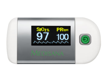 Medisana - PM 100 monitor de ritmo cardiaco Dedo Plata  Blanco