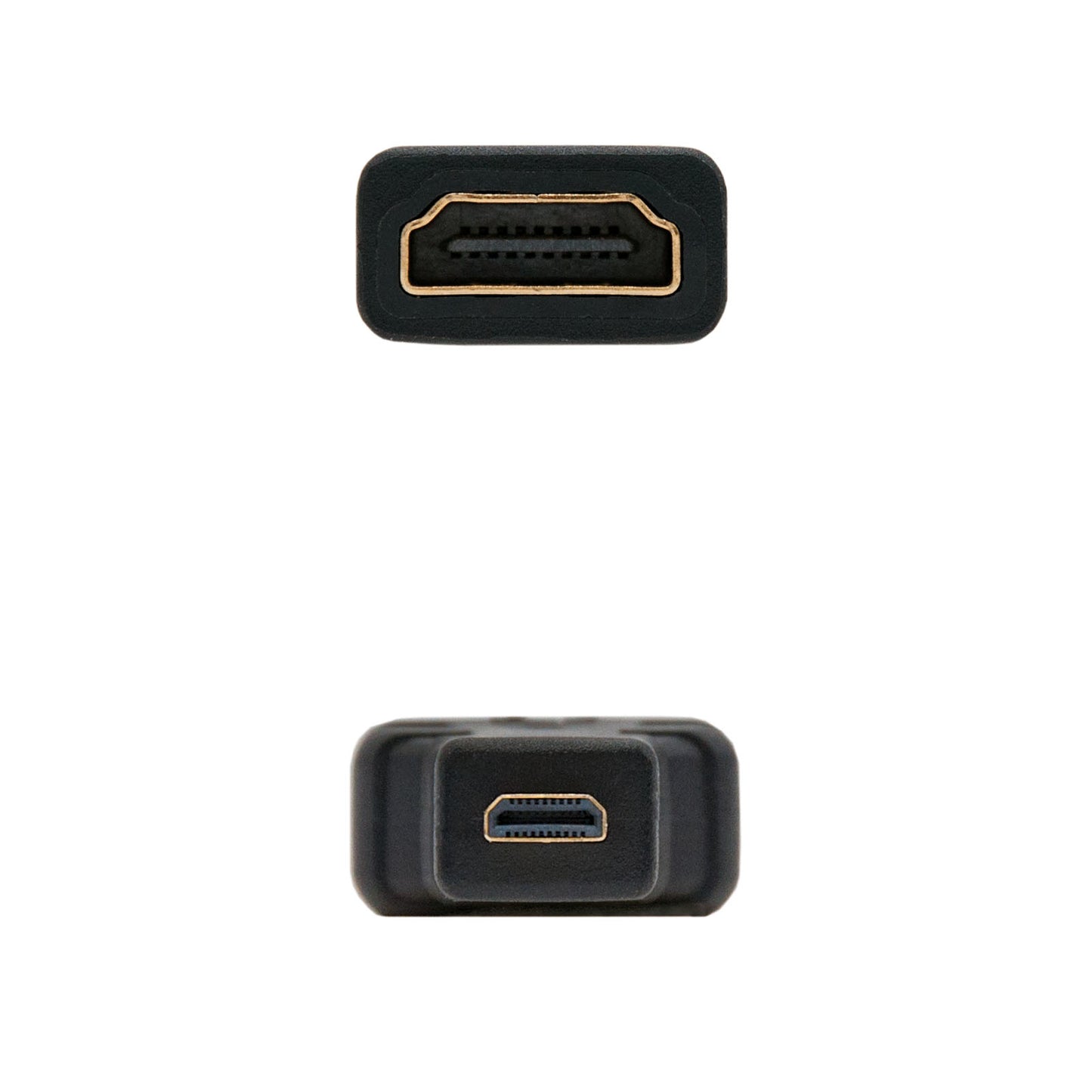 Nanocable - 10.15.1206 cambiador de género para cable HDMI Micro HDMI Negro