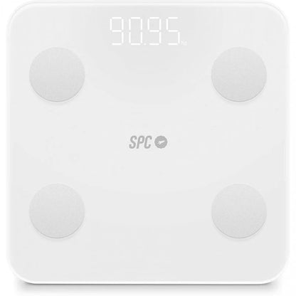 SPC Atenea Fit 3 Bascula de Baño Inteligente - Registra e Identifica hasta 10 Usuarios - Diseño de Cristal - Pantalla LED - Activacion Tactil - Capacidad 180kg 1 pieza(s)