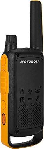 Motorola TLKR T82 Extreme Pack 2 Walkie Talkies - 16 Canales PMR446 y 121 Codigos - Alcance de hasta 10km en Campo Abierto - Autonomia hasta 18h - Color Negro/Amarillo 1 pieza(s)