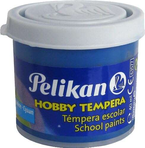 Pelikan Tempera Escolar Frasco 40ml - Facil de Lavar - Ideal para Actividades Escolares - Color Azul 1 pieza(s)