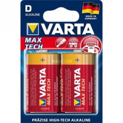 Varta - MAX TECH 2x Alkaline D Batería de un solo uso Alcalino