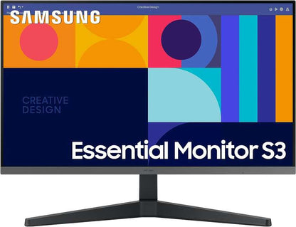 Samsung Essential S3 Monitor 24" LCD IPS FullHD 1080p 100Hz Freesync - Respuesta 4ms - Angulo de Vision 178° - HDMI, DisplayPort - VESA  75x75mm 1 pieza(s)