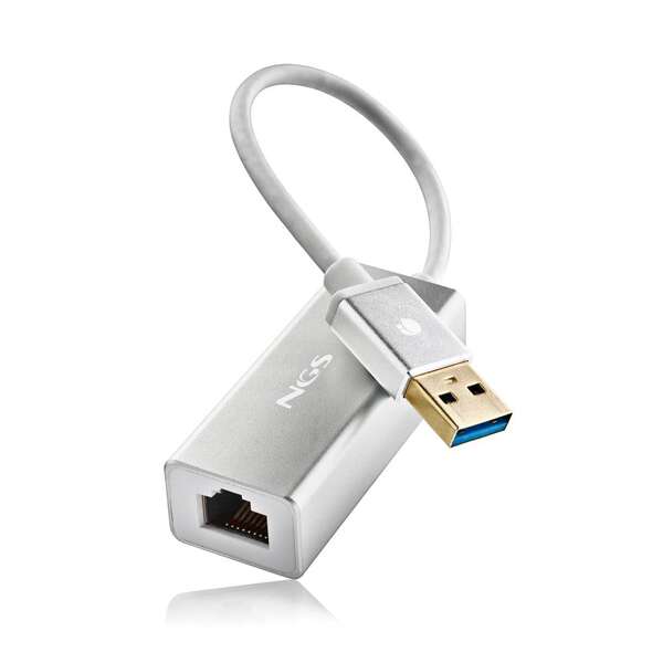 NGS Hacker 3.0 Adaptador USB a LAN - 1Gbps - Cable 15cm - Color Gris 1 pieza(s)