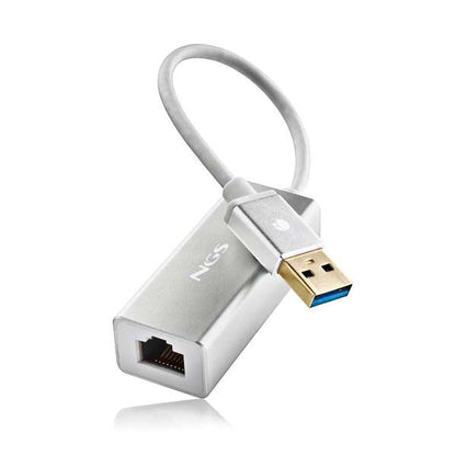 NGS Hacker 3.0 Adaptador USB a LAN - 1Gbps - Cable 15cm - Color Gris 1 pieza(s)