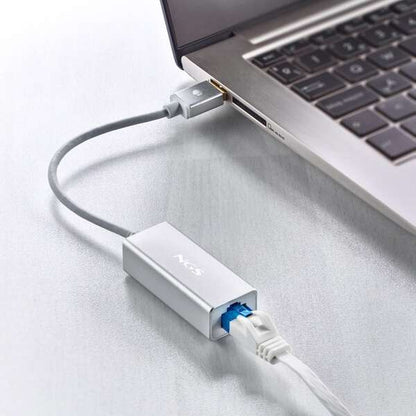 NGS Hacker 3.0 Adaptador USB a LAN - 1Gbps - Cable 15cm - Color Gris 1 pieza(s)