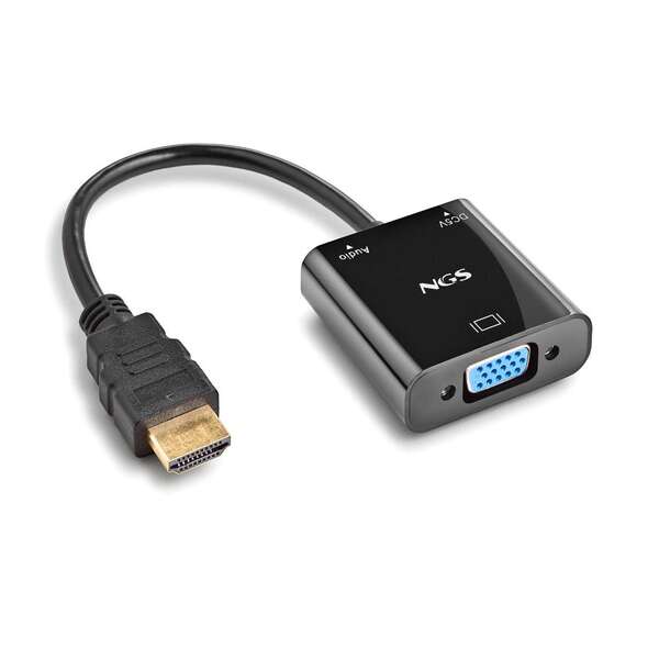 NGS Chamaleon Adaptador HDMI a SVGA + Audio Full HD + Cable de Aimentacion Incluido - Color Negro 1 pieza(s)