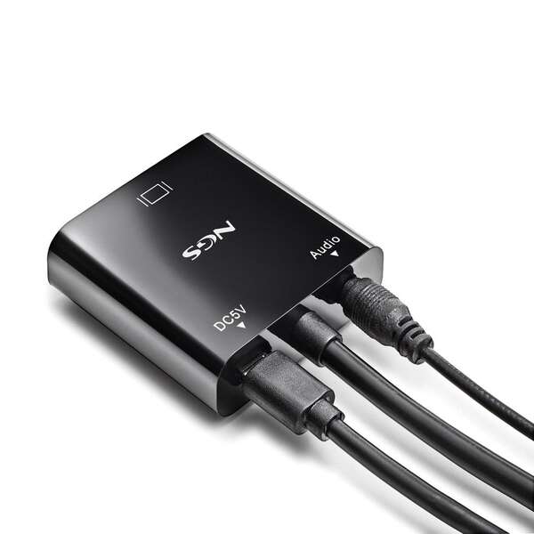 NGS Chamaleon Adaptador HDMI a SVGA + Audio Full HD + Cable de Aimentacion Incluido - Color Negro 1 pieza(s)