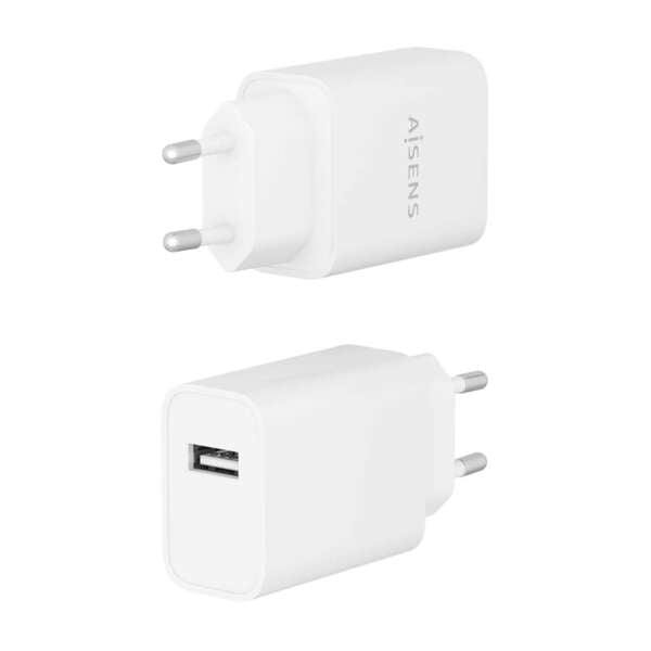 AISENS - Cargador USB 10W alta eficiencia  5V/2A  Blanco