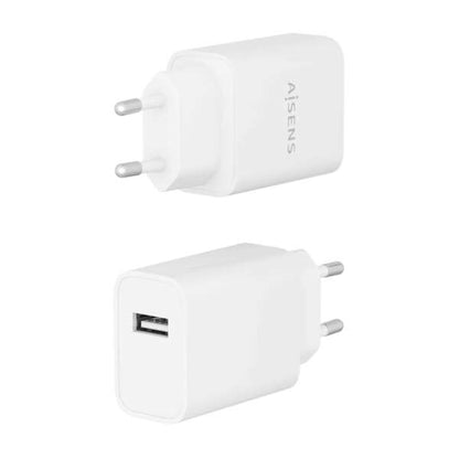 AISENS - Cargador USB 10W alta eficiencia  5V/2A  Blanco