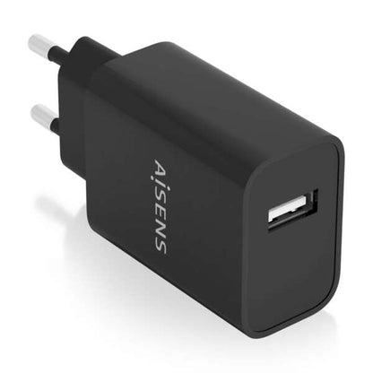 AISENS - Cargador USB 10W alta eficiencia  5V/2A  Negro