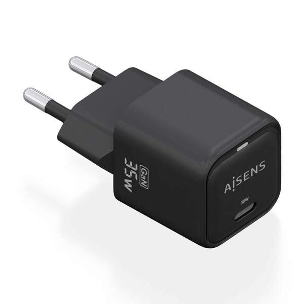 AISENS - Cargador GaN 35W  1xUSB-C PD3.0 QC4.0  Negro