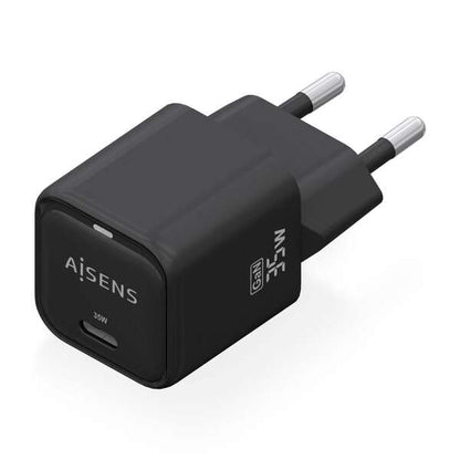 AISENS - Cargador GaN 35W  1xUSB-C PD3.0 QC4.0  Negro