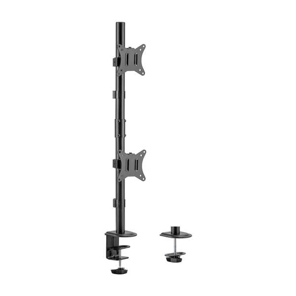 AISENS - Soporte de mesa eco giratorio e inclinable para 2 Monitor/TV 9kg de 17-32  Negro