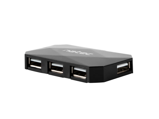 NATEC - NHU-0647 hub de interfaz USB 2.0 480 Mbit/s Negro