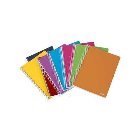 Ancor Classic Stripes Cuaderno Espiral Tamaño Folio Pautado Horizontal - 80 Hojas 90gr - Tapa de Plastico - Colores Surtidos 5 pieza(s)