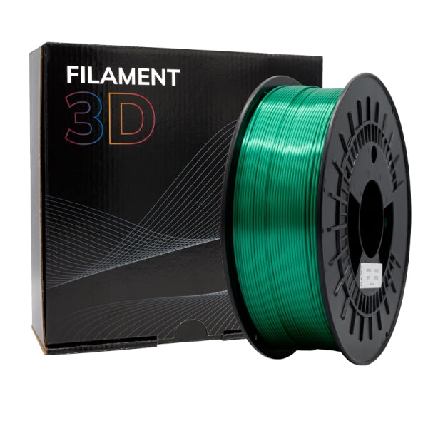 Filamento 3D PLA SILK - Diametro 1.75mm - Bobina 1kg - Color Verde Tintasmurcia.com