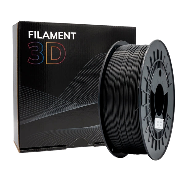 Filamento 3D PLA TOUGH - Diametro 1.75mm - Bobina 1kg - Color Negro Tintasmurcia.com