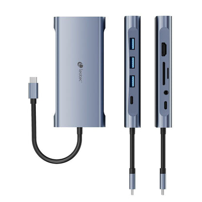 Leotec - LEOTEC DOCKING STATION 11-1 1USB-C PD100 3USB3.0 1USB-C 1 HDMI 1VGA 1TJSD MCSD