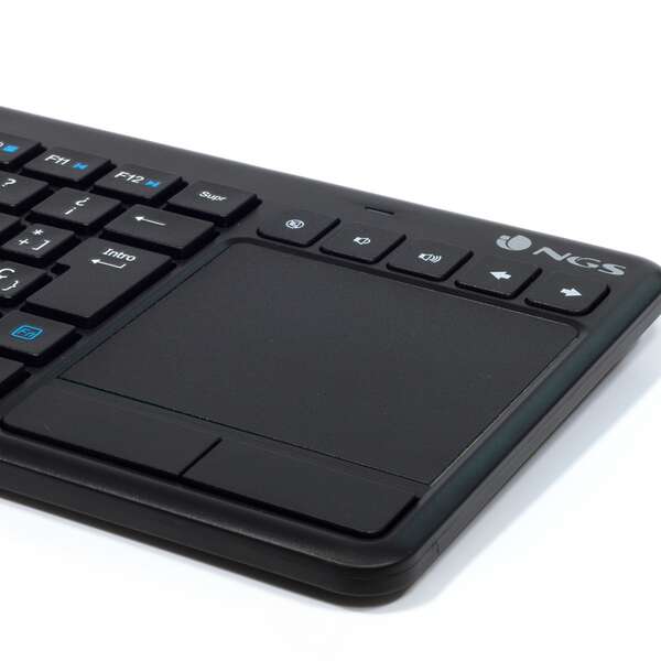 NGS Teclado Inalambrico con Touchpad con Teclas Multimedia de 2.4ghz - QWERTY Portugues - Color Negro 1 pieza(s)