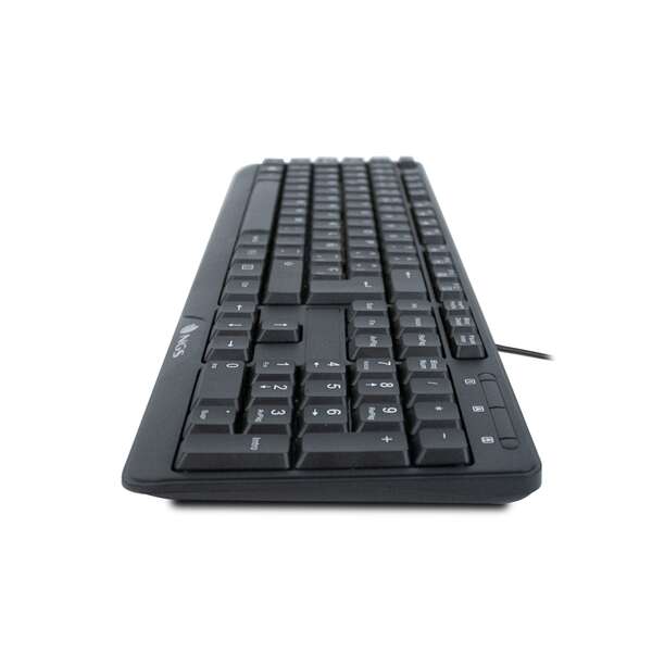 NGS Teclado con 12 Teclas Multimedia - Cable de 1.4m - QWERTY Italiano - Color Negro 1 pieza(s)