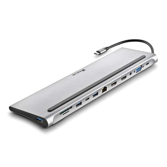 NGS Adaptador Multipuerto Tipo USB-C 12 en 1 - WIN/MAC-HDMI-SD/TF- LAN - PD 60W CHARGE - 3xUSB3.0 1 pieza(s)