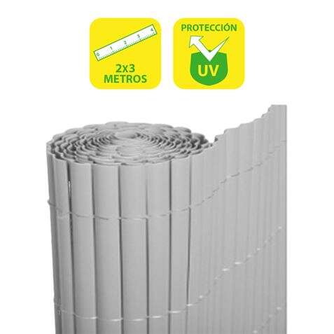 SunGarden Cañizo Plastico Doble Cara 2x3m - Color Gris Claro 1 pieza(s)