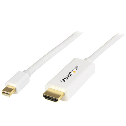 StarTech.com - Cable Conversor Mini DisplayPort a HDMI de 1m - Color Blanco - Ultra HD 4K