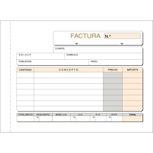 Loan - TALONARIO FACTURAS 8º APDO TRIPLI LOAN