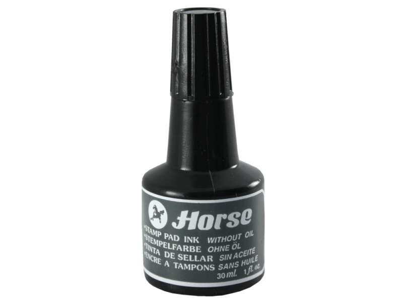 Horse Bote de Tinta para Tampon 30ml - Sin Aceite - Color Negro 1 pieza(s)