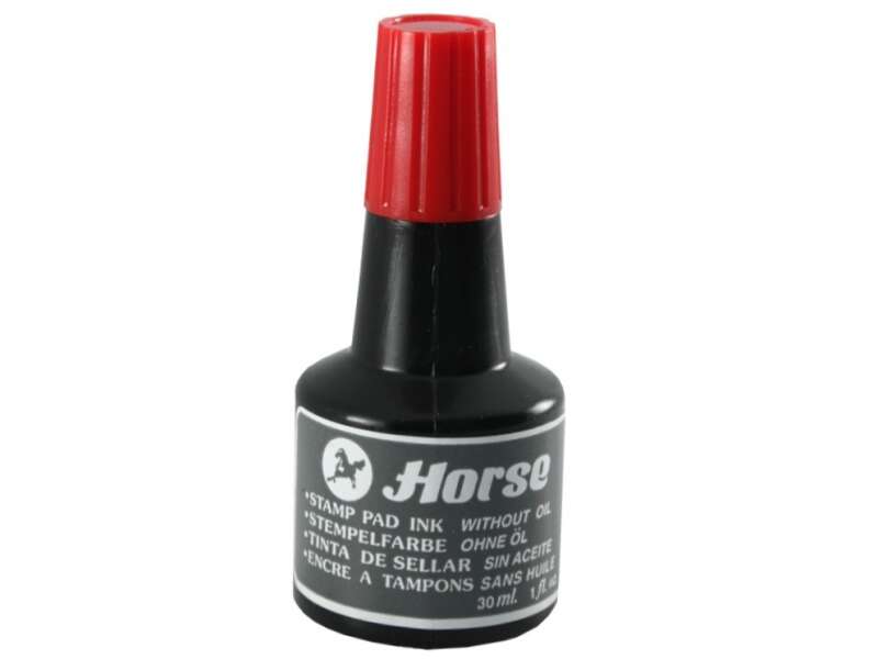 Horse Bote de Tinta para Tampon 30ml - Sin Aceite - Color Rojo 1 pieza(s)