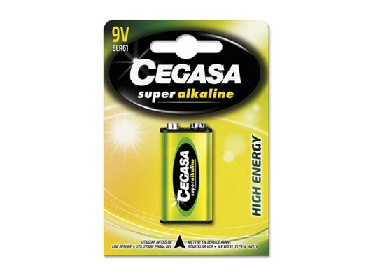 Cegasa Super Alkaline Pack de 1 Pila 6LR61 9V - Alta Tecnologia - Fiabilidad - Elevado Rendimiento - Maximas Prestaciones 1 pieza(s)