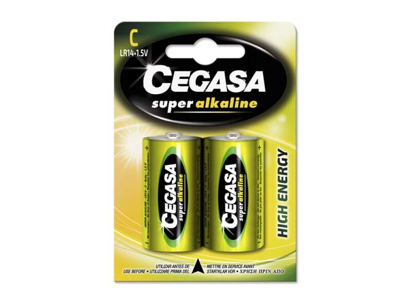 Cegasa Super Alcaline LR14 Pack 2 Pilas LR14 C 1.5V - Alta Tecnologia - Fiabilidad - Elevado Rendimiento - Maximas Prestaciones 1 pieza(s)