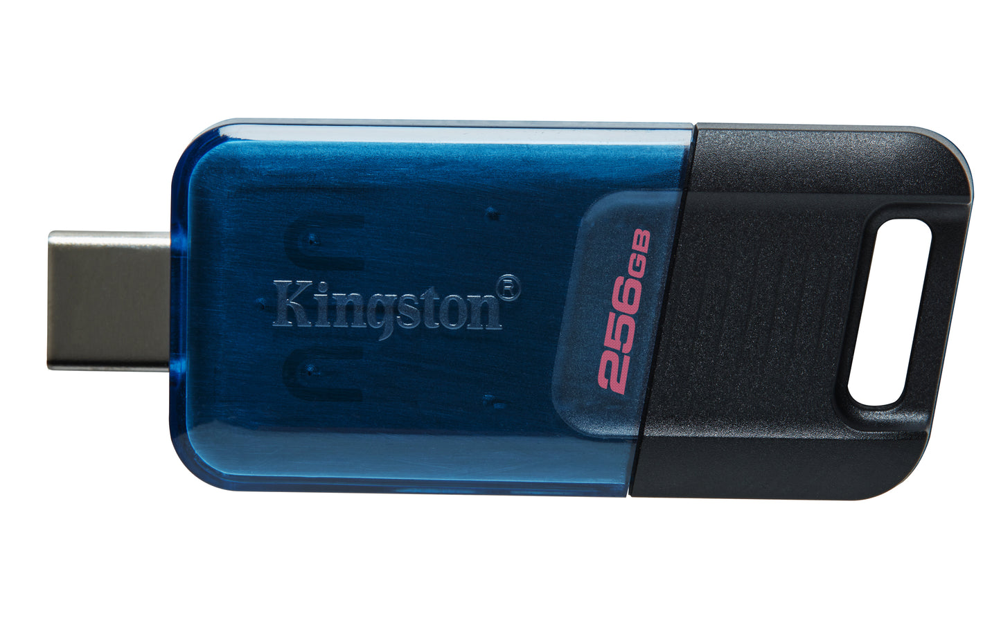 Kingston Technology - DataTraveler 80 M unidad flash USB 256 GB USB Tipo C 3.2 Gen 1 (3.1 Gen 1) Negro  Azul