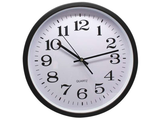 Bismark Reloj Oficina Grande - Lente de Cristal - Manecillas de Aluminio - Esfera de PVC - Color Negro 1 pieza(s)