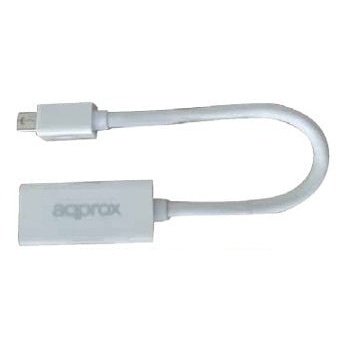 Approx - APPC12V2 adaptador de cable de vídeo Mini DisplayPort HDMI Blanco