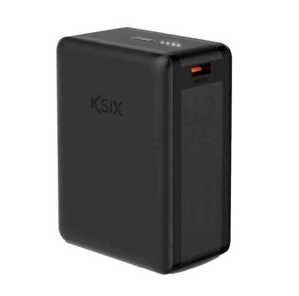 Ksix Powerbank Nano 30.000 mAh - para Portatiles - Tamaño Bolsillo - Power Delivery - 65 W - Cable USB-C - Carga Simultanea - Color Negro 1 pieza(s)