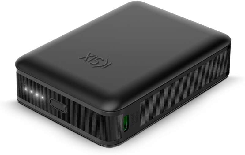 Ksix Powerbank Nano 10.000 mAh - Tamaño de Bolsillo - Power Delivery - 22.5 W - Cable USB-C a USB-C - Carga Simultanea - Color Negro 1 pieza(s)