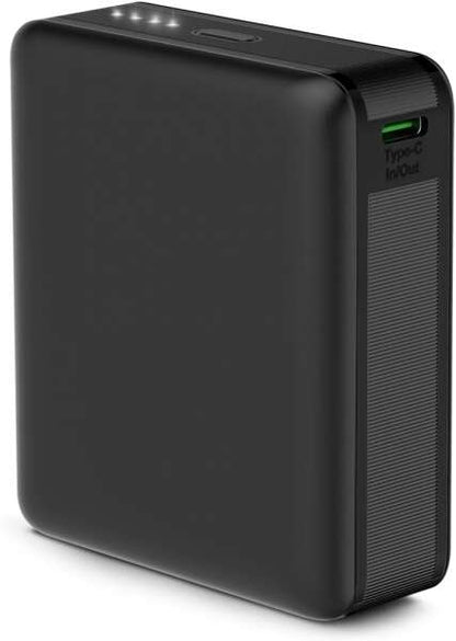 Ksix Powerbank Nano 10.000 mAh - Tamaño de Bolsillo - Power Delivery - 22.5 W - Cable USB-C a USB-C - Carga Simultanea - Color Negro 1 pieza(s)