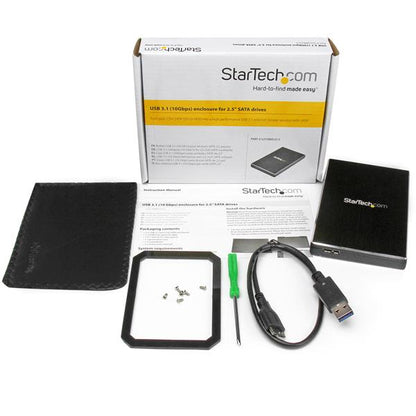 StarTech.com - Caja USB 3.1 Gen 2 de 1 bahía de 2 5 pulgadas SATA III