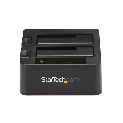 StarTech.com - Docking Station de 2 Bahías - USB 3.1 a SATA - USB 3.1 (10 Gbps) - SATA I/II/III de 2 5/3 5" - Base de Acoplamiento SSD/HDD - de Intercambio en Caliente - Carga Superior