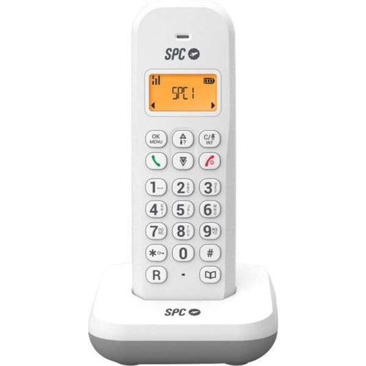 SPC Keops Telefono Fijo Inalambrico DECT - Pantalla Iluminada - Agenda 50 Contactos - Identificador de Llamadas - Color Blanco 1 pieza(s)