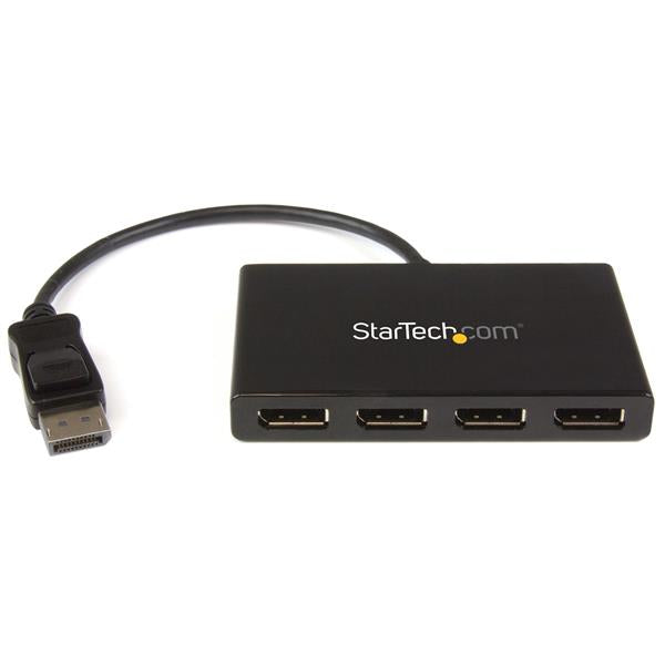 StarTech.com - Hub MST de 4 Puertos DisplayPort 1.2 - Divisor Splitter DP de 4 Monitores - Adaptador DP a 4x DisplayPort 1080p - Alimentado por USB - Windows Solamente