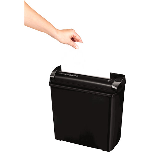 Fellowes - P-25S triturador de papel Corte en tiras 22 cm Negro  Gris