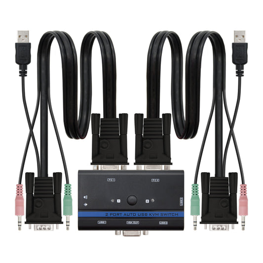 Nanocable - KVM SWITCH VGA USB 1U-2PC+CABLE