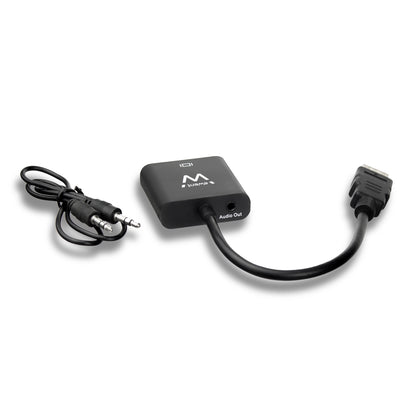 Ewent - EW9864 adaptador de cable de vídeo 0 2 m HDMI VGA  3.5mm Negro