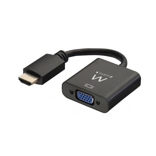 Ewent - EW9864 adaptador de cable de vídeo 0 2 m HDMI VGA  3.5mm Negro