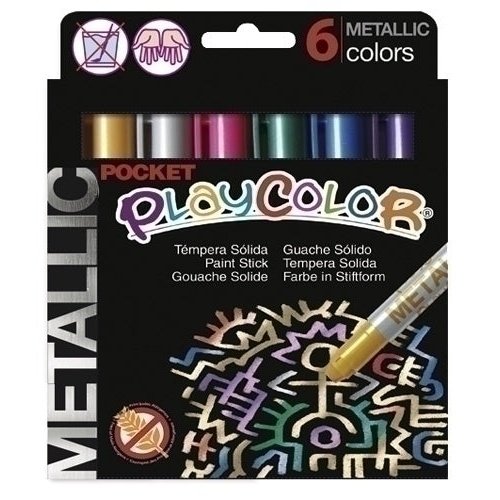 Playcolor - TEMPERA PLAYCOLOR MET. POCKET C/6